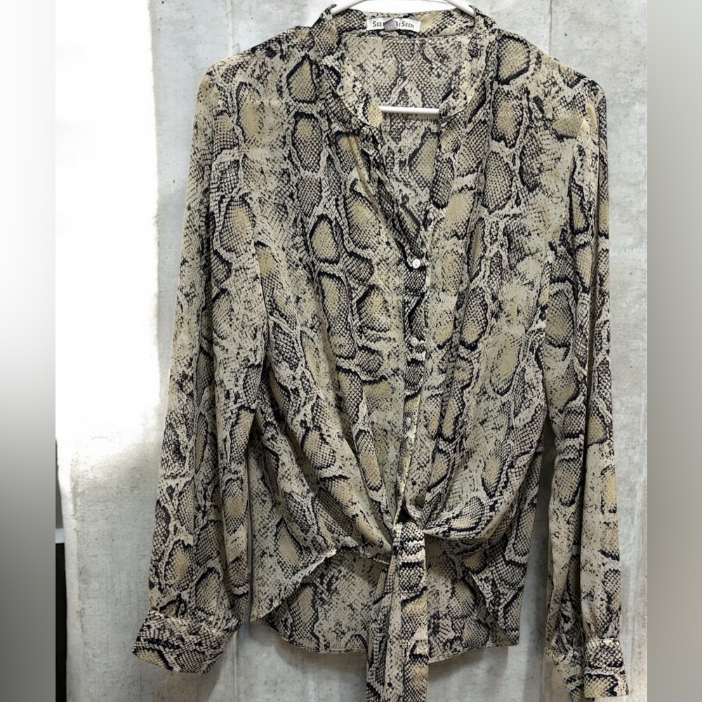 Snakeskin Print Blouse